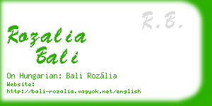 rozalia bali business card
