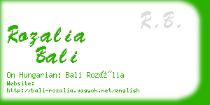 rozalia bali business card
